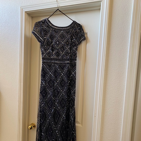 Sequined Black Prom Dress - Picture 4 of 7